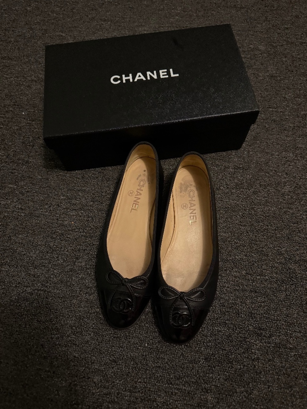 Chanel Cap-Toe Ballerina Flats
